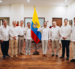 El presidente Abelardo de la Espriella se reunió con algunos de los empresarios más importantes del país, presidentes y dueños de bancos, en su nueva sede presidencial en Barranquilla. Foto: X de Abelardo de la Espriella.