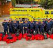 Integrantes del Cuerpo Oficial de Bomberos Medellín participan en las labores de búsqueda y recuperación de víctimas en La Guaira, tras el devastador terremoto en Venezuela. FOTO: CORTESÍA ALCALDÍA DE MEDELLÍN