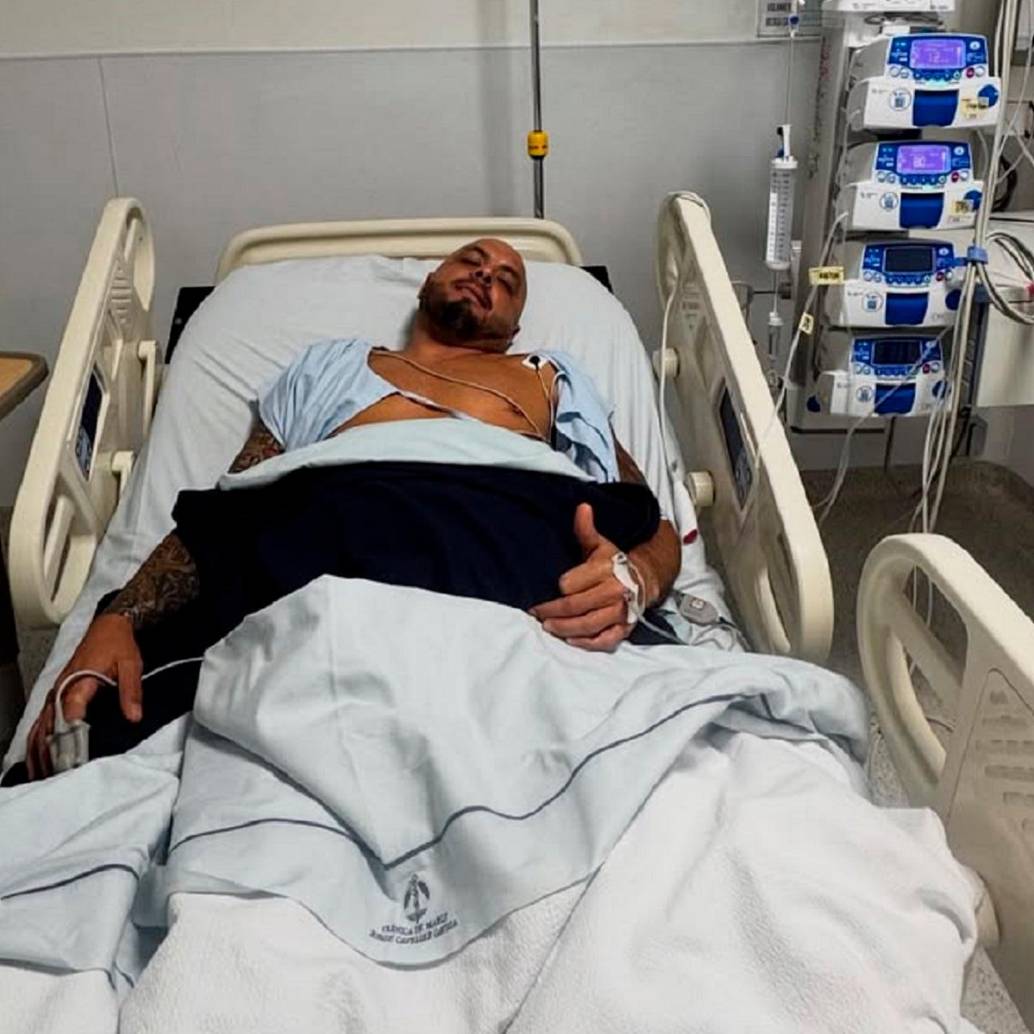 Omar Pérez señaló desde el hospital que ya se siente mejor luego del infarto que sufrió. FOTO INSTAGRAM PÉREZ