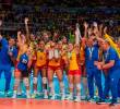 La Selección Colombia femenina celebra su medalla de bronce en el Suramericano disputado en Brasil. FOTO CORTESÍA