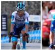 Santiago Buitrago, de 26 años, y Nairo Quintana, de 36, dos de los colombianos que compiten en la Vuelta a Cataluña-2026. FOTO: AFP