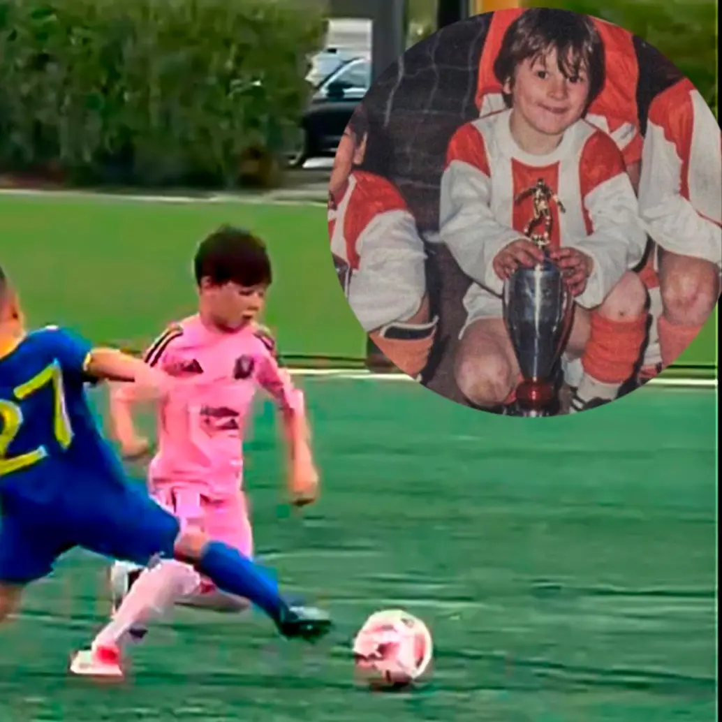 Ciro Messi se ha viralizado en redes por su similitud al juego de Lionel Messi. Foto: Captura todama de redes @TeamLeoM.