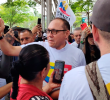 El ministro de Trabajo, Antonio Sanguino, presentó la nueva política laboral durante las marchas del Día del Trabajo en Medellín.