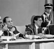 De izquierda a derecha: Horacio Serpa, Álvaro Gómez Hurtado y Antonio Navarro Wolff, el día de la firma de la Constitución del 91. <b><span class=mln_uppercase_mln> </span></b>FOTO<b><span class=mln_uppercase_mln> Jaimar</span></b>