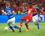 El cuadro azul venció en su visita al América y se consolida como líder del grupo B de los cuadrangulares semifinales de la Liga Betplay. FOTO Colprensa