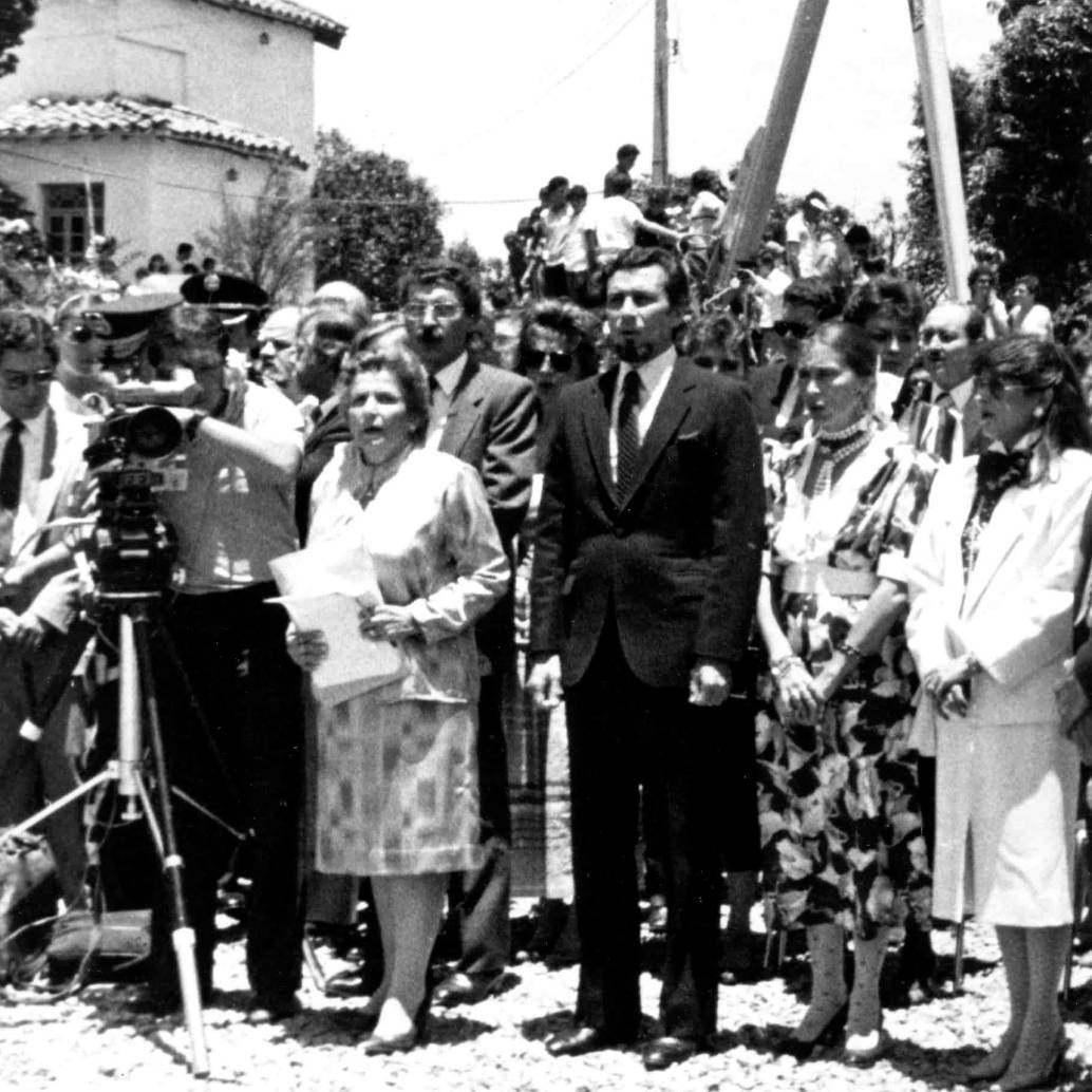 Esta fue la primera transmisión de Teleantioquia desde el Pueblito Paisa. FOTO Archivo EL COLOMBIANO