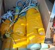 Así iban armados los 400 kilos de explosivos encontrados dentro del camión, en un puesto de control militar en Santander de Quilichao, Cauca. FOTOS: CORTESÍA EJÉRCITO.