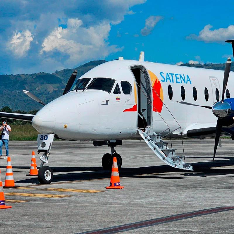El avión de la aerolínea Satena, de la empresa Beechcraft de fabricación gringo, con matrícula HK4709. FOTO SATENA