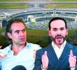 El gobernador Andrés Julián Rendón (der.), el alcalde Federico Gutiérrez (izq.) y el presidente Abelardo de la Espriella se reunieron antes de la posesión para discutir temas de la región. La ampliación del aeropuerto José María Córdova es prioridad en este departamento. FOTO EL COLOMBIANO.
