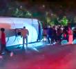 Accidente con bus que se volcó en La Vega, Cundinamarca. Foto: captura de video
