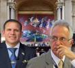 El senador Germán Rodríguez increpó en el Congreso al exministro Guillermo Alfonso Jaramillo, del gobierno Petro. Fotos: Colprensa y redes