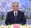 El presidente de Tayikistán en una transmisión en vivo para hablar sobre el atentado en Moscú. Foto: Europa Press.