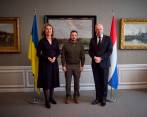 En La Haya, Zelenski rechazó la idea de un tribunal “híbrido” apuntada por otros estados para juzgar a Rusia. FOTO: PRESIDENCIA DE UCRANIA