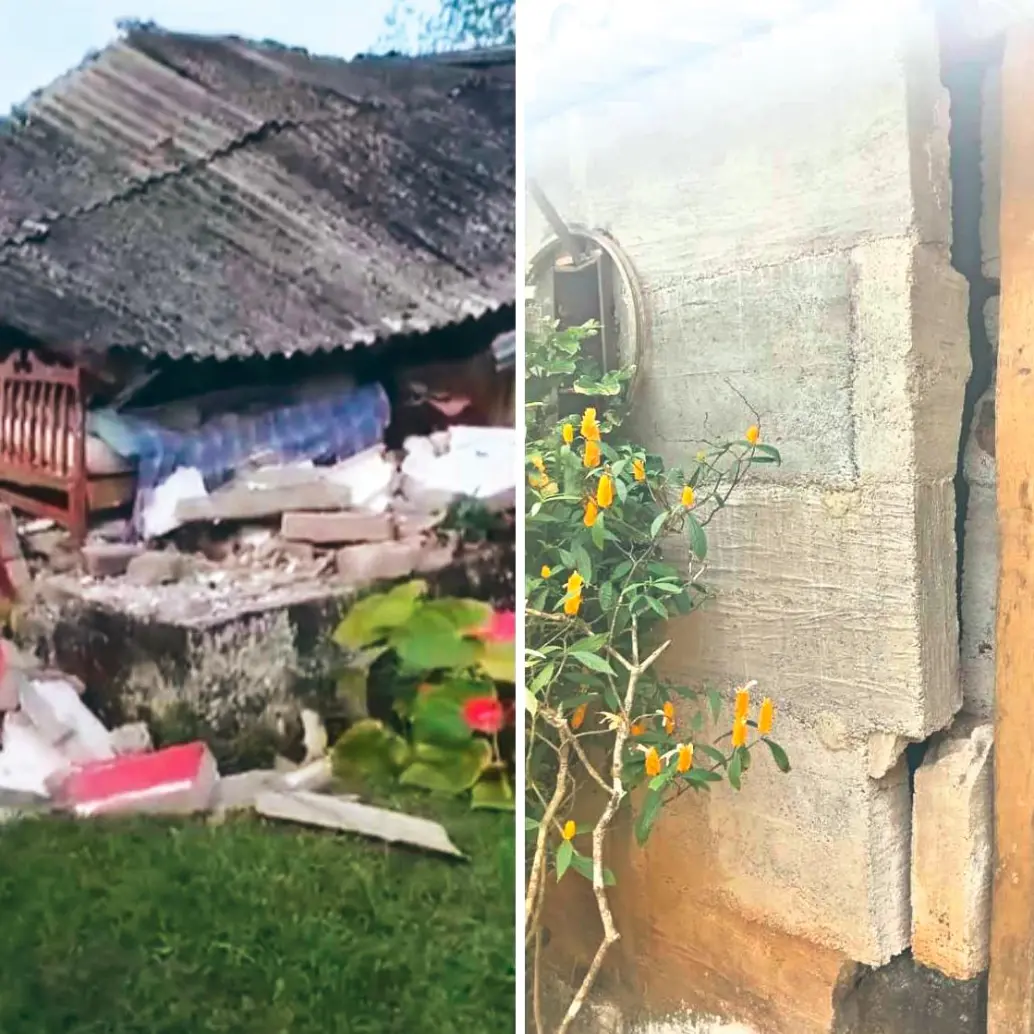 Expertos dicen que se pueden presentar movimientos sísmicos en la ciudada diario, aunque en su mayoría estos no se sienten por su baja intensidad. Las imágenes son de afectaciones en los municipios de Uramita y Frontino hace unos días. FOTOS: Cortesía