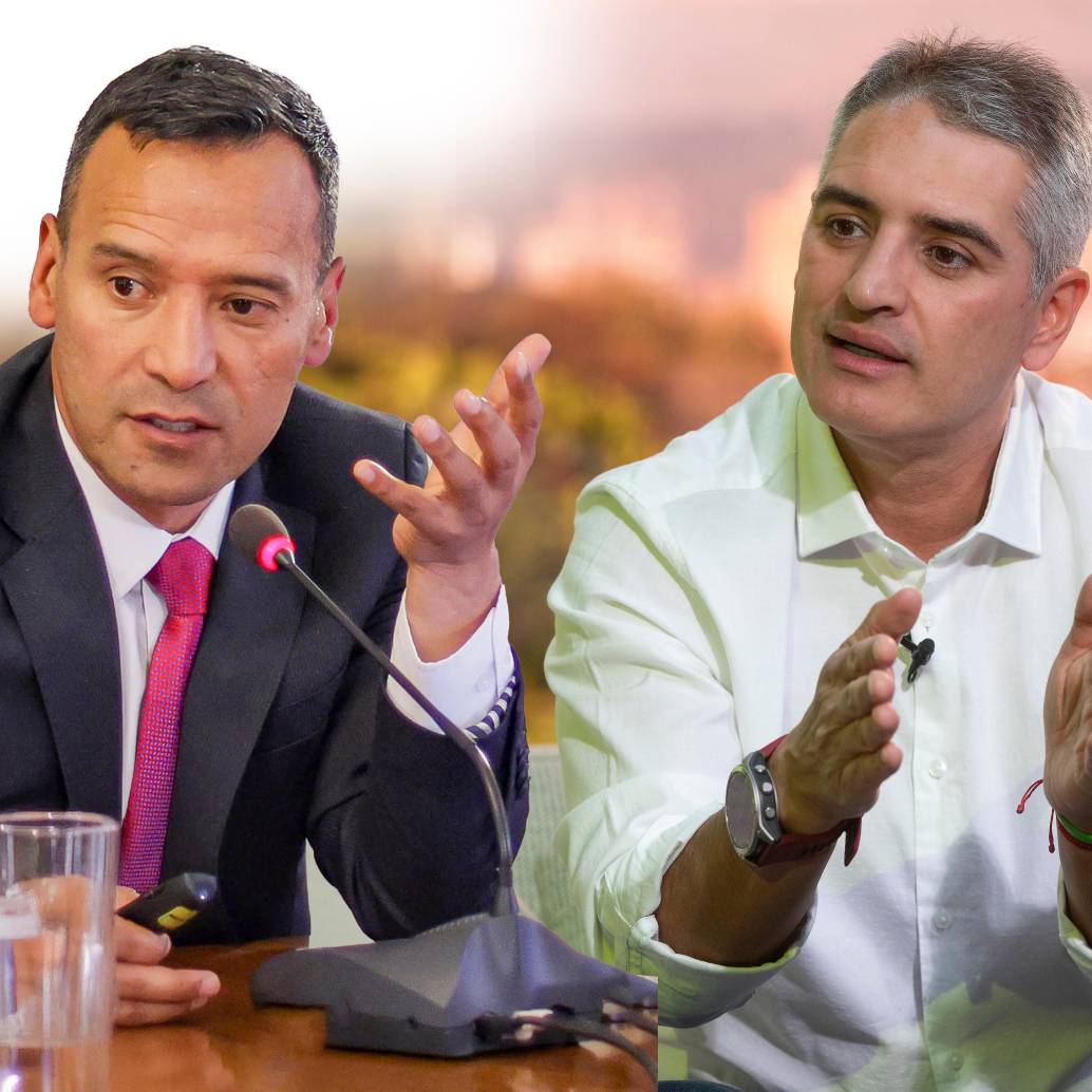 La reunión de seguridad del sábado pasado en Rionegro fue liderada por el ministro Pedro Sánchez y el gobernador Andrés Julián Rendón. FOTO EL COLOMBIANO