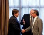 El CEO de la compañía portuguesa Jerónimo Martins, Pedro Soares dos Santos, anunció la apertura este año de 230 nuevas Tiendas Ara en Colombia. El anuncio se dio en la reunión de trabajo que sostuvo con el presidente Gustavo Petro, en Lisboa (Portugal). FOTO Cortesía