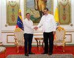 El presidente Gustavo Petro y su homólogo Nicolás Maduro. FOTO: CORTESÍA DE PRESIDENCIA.
