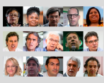 Los 15 integrantes de las tres coaliciones presidenciales. FOTO ARCHIVO Y COLPRENSA