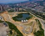 Panorámica de las obras de construcción del autódromo de Bello. FOTO ARCHIVO: MANUEL SALDARRIAGA QUINTERO