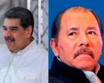 Nicolás Maduro y Daniel Ortega. FOTO: Twitter y EFE