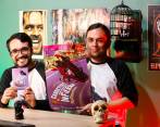 Cristian Jaramillo y Vincent Gil son los organizadores de Fantasmagoría, una propuesta para ver cine de fantasía y terror. FOTO Esneyder gutiérrez