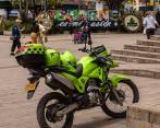 Una moto policial era la única “custodia” del parque de Guarne durante la visita de este diario. foto camilo suárez
