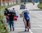 La llegada de personas desplazadas de sus territorios a Medellín registra un aumento en los dos últimos meses, pero ha bajado en el año. FOTO JAIME PÉREZ