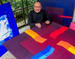 El maestro Álvaro Marín Vieco, uno de los referentes del arte abstracto en Colombia. FOTO Jaime Pérez 