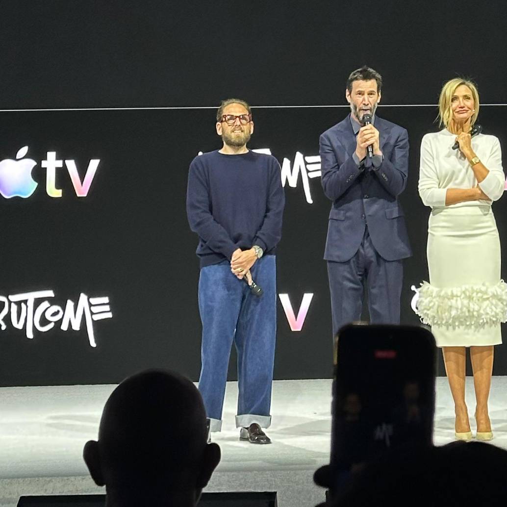 Jonah Hill, Keanu Reeves, Cameron Diaz y Matt Bomel presentaron la película <i>Outcome</i> que se estrenará el próximo 10 de abril. FOTO: Claudia Arango