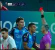 El momento de la expulsión de Diago Giménez tras las dos faltas en la misma jugada. FOTO IMÁGENES TOMADAS DE LA TRANSMISIÓN DE ESPN