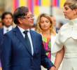 Gustavo Petro, presidente de Colombia; y Verónica Alcocer, primera dama de la Nación. FOTO: Presidencia.