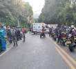 El incidente vial generó congestión vehicular en la Avenida Las Palmas durante la mañana de este martes. FOTO: Cortesía Denuncias Antioquia