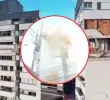 Nuevo video del terremoto en Pereira muestra cómo colapsó el piso 12 del edificio Invico. FOTO: Tomada de redes.