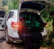 Esta es la camioneta cargada de marihuana que el Ejército interceptó en una vía de Quindío. FOTO: CORTESÍA DEL EJÉRCITO.