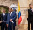 En la inauguración participaron el canciller Omar Bula y el ministro de Relaciones Exteriores de Israel, Gideon Sa’ar. Foto: Redes sociales Cancillería @CancilleriaCol