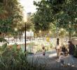 Corredores como el de La Iguaná, en el noroccidente de Medellín, serán intervenidos para generar espacio público al borde de la quebrada. RENDER: CORTESÍA