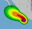 La tormenta tropical Polo se formó frente al suroeste de México y mantiene su desplazamiento sobre el océano Pacífico. FOTO: Centro Nacional de Huracanes.