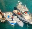 Este es el semisumergible interceptado en aguas cercanas al Parque Tayrona, en la región del Magdalena. FOTO: CORTESÍA DE LA ARMADA.