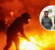 Los dos hombres fueron capturados en medio de un intento de avivar las llamas en Dolores. Foto. Gobernación del Tolima/Fiscalía.