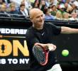 Andre Agassi, leyenda del tenis estadounidense y capitán del Resto del Mundo, destacó la importancia de la Laver Cup en el calendario internacional. FOTO: AFP