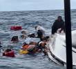 Turistas quedaron en el mar luego de que la lancha en la que viajaban se volcara en Santa Marta. Foto: Dinamar
