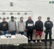 Siete presuntos miembros de la banda delincuencial conocida como BJ o los Chamizos. FOTO: Fiscalía