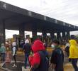 El grupo llamado “Congreso de los Pueblos” se manifestó en el peaje del corredor Bogotá-Facatativá por el “control privado e injusto de las vías y el transporte en Colombia”. FOTO: @CPueblos_Col