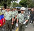 Con símbolos patrios, familiares y compañeros, fueron despedidos los dos subintendentes. FOTO: Cortesía Policía de Antioquia