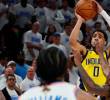 Tyrese Haliburton, con 22 puntos, fue una de las figuras de Indiana en el triunfo del pasado miércoles. FOTO AFP