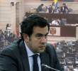 El ministro del Interior (d), Rodrigo Lara, le envió un mensaje al Congreso sobre la elección de Contralor. FOTOS: Colprensa