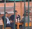 El procurador Gregorio Eljach fue visto con Andrés Castro, candidato a contralor y personero de Bogotá, en la Universidad Externado. FOTO: Redes Sociales