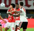 River Plate resistió en Bogotá y ahora definirá ante Santa Fe la clasificación a cuartos de final en el Monumental. FOTO: AFP