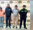 Estos son los cuatro capturados en Medellín y Sopetrán, entre ellos hay un profesor universitario, según las autoridades. FOTO Cortesía Policía