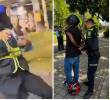 Además de la captura, al motociclista le fueron impuestos los comparendos relacionados con las infracciones detectadas y la motocicleta quedó inmovilizada. FOTOS Alcaldía de Medellín.